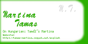 martina tamas business card